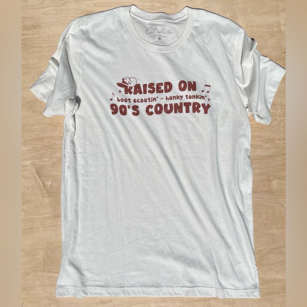 Raised on Boot Scootin' Honky Tonkin' 90's Country T-Shirt Oat Collective Size L